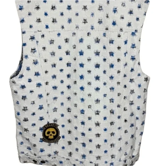 Imperious Men’s Distressed Patchwork Vest - Picture 2 of 6